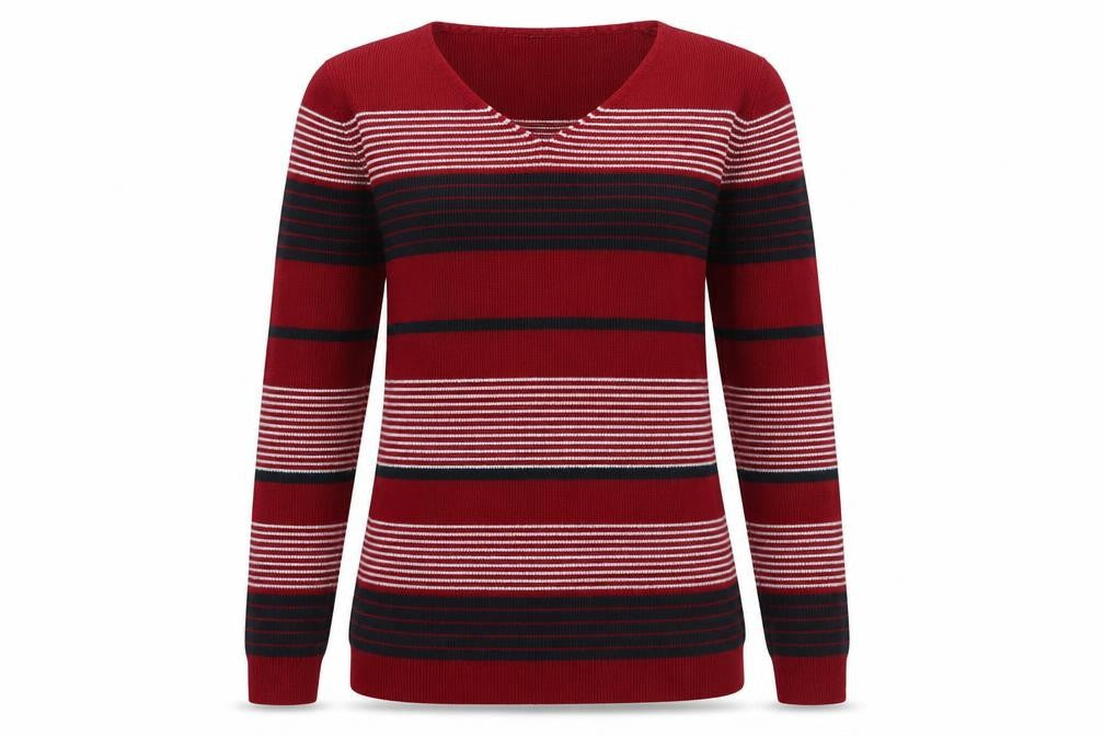 Womens UK Size M Isle Red Pullover Jumper