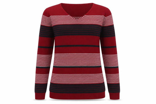 Womens UK Size M Isle Red Pullover Jumper