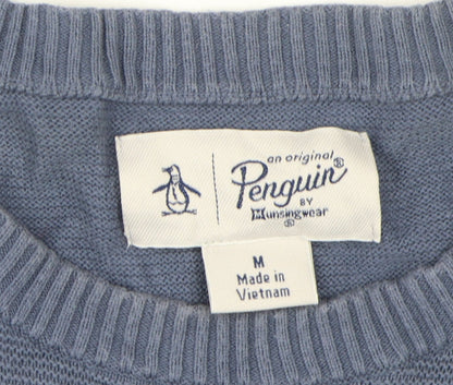 Penguin Men's Blue M Knit Pullover Jumper, Classic Style