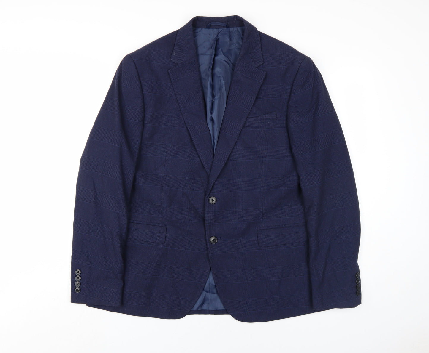 Mens UK Size 44 Moss Regular Blue Suit Jacket