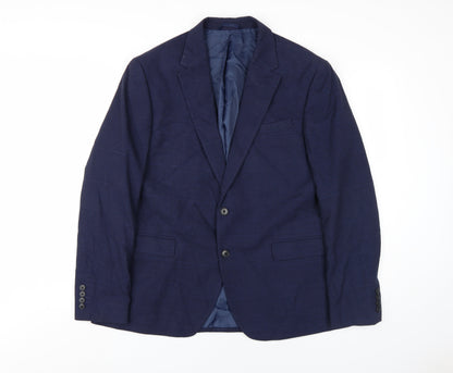 Mens UK Size 44 Moss Regular Blue Suit Jacket