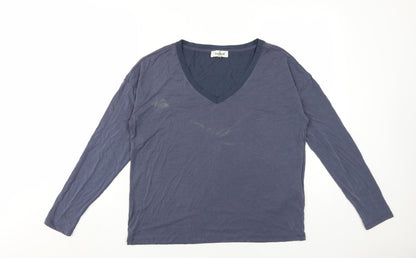 Womens UK Size L Soaked in Luxury Blue Basic T-Shirt