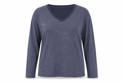 Womens UK Size L Soaked in Luxury Blue Basic T-Shirt