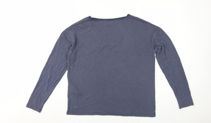Womens UK Size L Soaked in Luxury Blue Basic T-Shirt