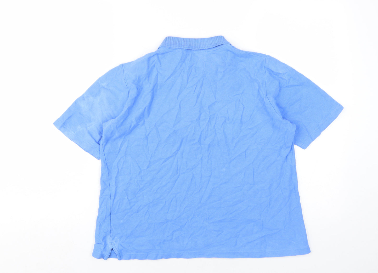 Womens UK Size M Isle Blue Basic Polo