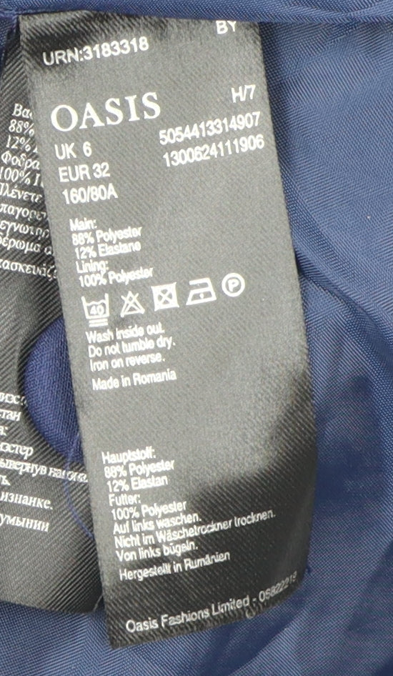 Oasis Women's Blue Slim Fit Blazer UK 6