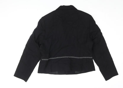 Max Pierre Women's Black Wool Blazer Size 16
