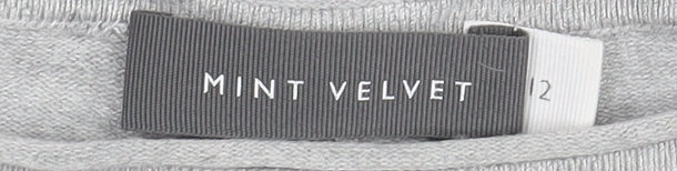 Womens UK Size 12 Mint Velvet Grey Tunic Blouse