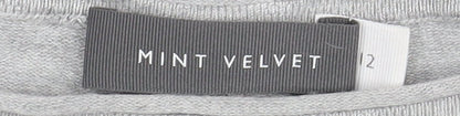 Womens UK Size 12 Mint Velvet Grey Tunic Blouse