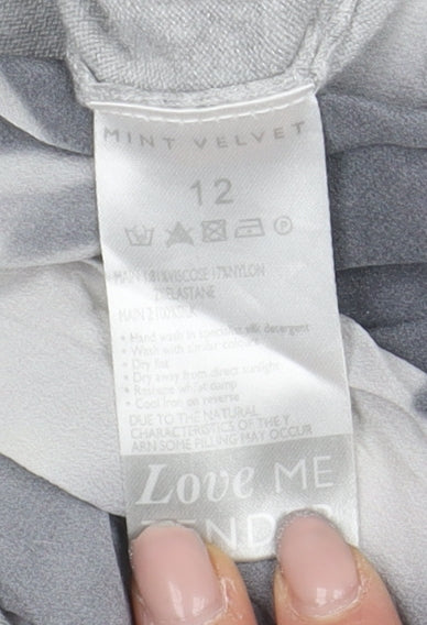 Womens UK Size 12 Mint Velvet Grey Tunic Blouse