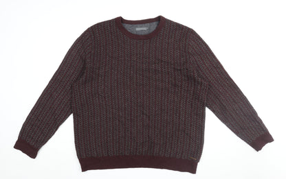 RJR John Rocha Men's Red XL Geometric Pullover Jumper