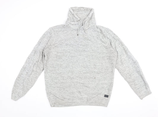 Firetrap Men's Grey Hooded Pullover Jumper, 2XL