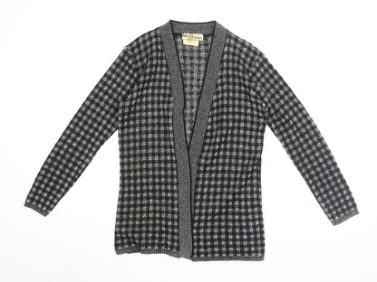 Miss Straven Women's Black Check Cardigan Size 18