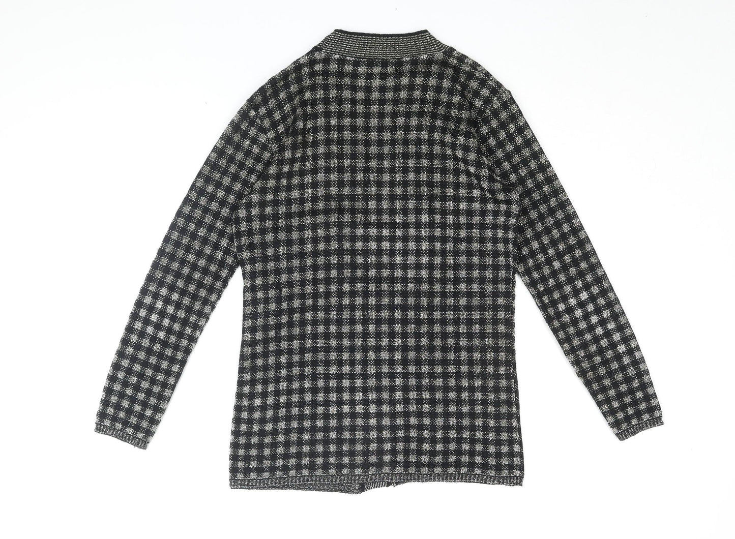 Miss Straven Women's Black Check Cardigan Size 18