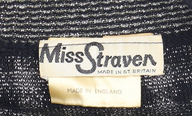 Miss Straven Women's Black Check Cardigan Size 18