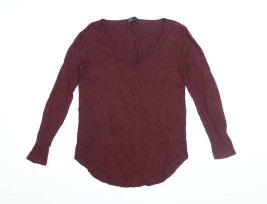 Womens UK Size XS Gap Red Basic Blouse
