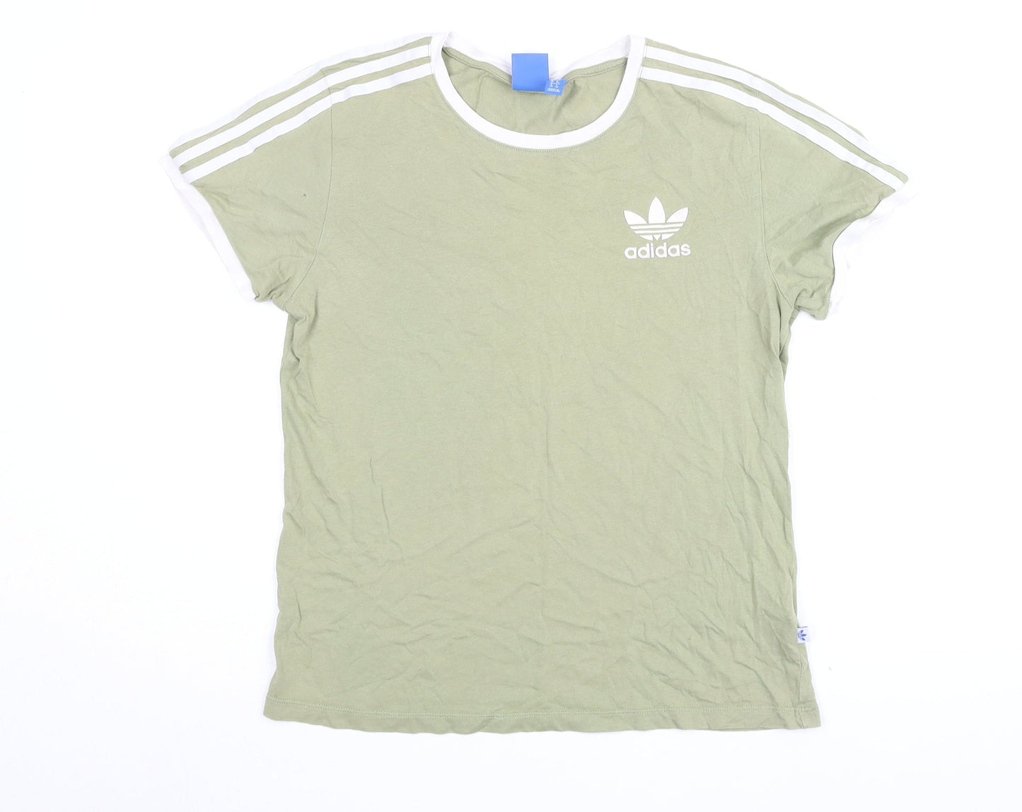 Womens UK Size 6 adidas Green Jersey T-Shirt