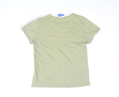 Womens UK Size 6 adidas Green Jersey T-Shirt