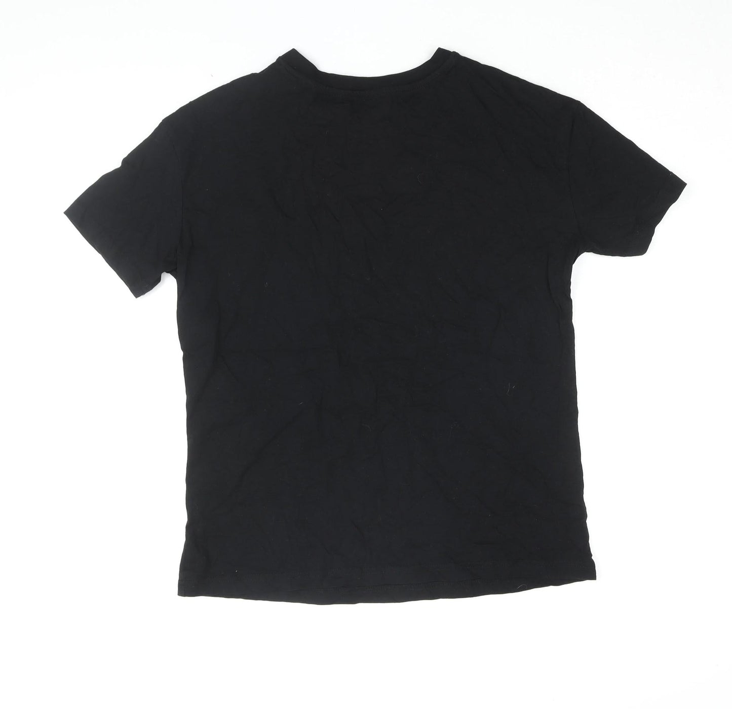Womens UK Size S Disney Black Basic T-Shirt