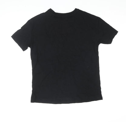 Womens UK Size S Disney Black Basic T-Shirt