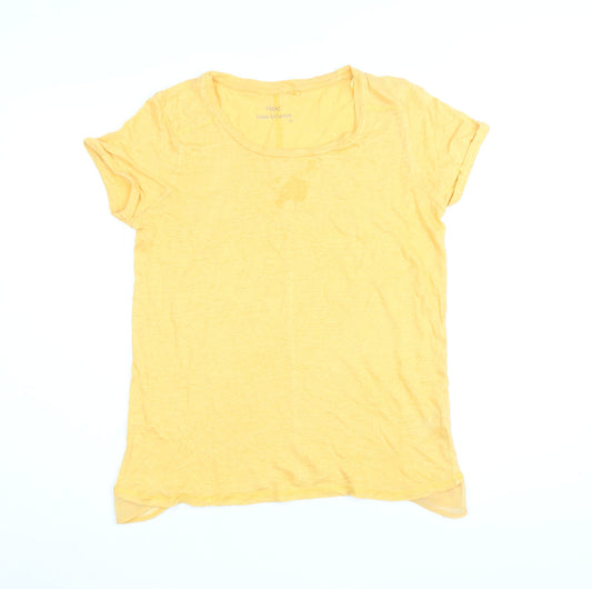 Womens UK Size 12 NEXT Yellow Basic T-Shirt