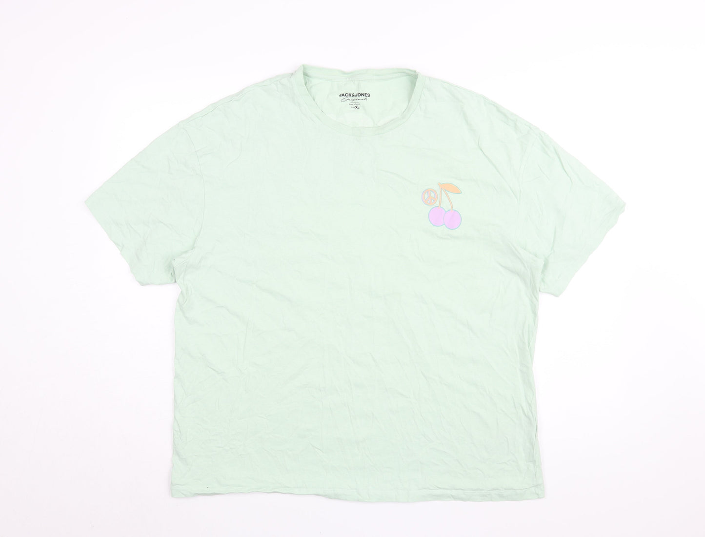 Unisex Adults UK Size XL JACK & JONES Green Basic T-Shirt