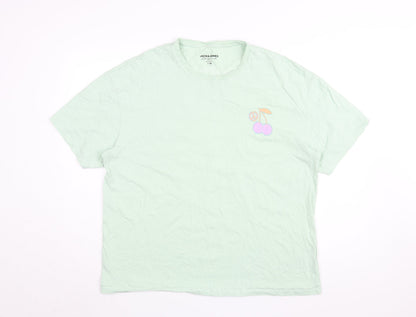 Unisex Adults UK Size XL JACK & JONES Green Basic T-Shirt