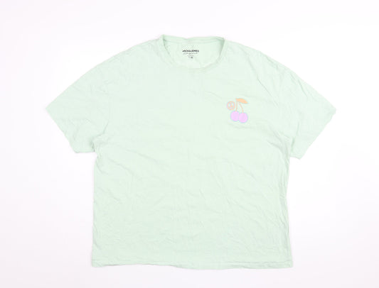 Unisex Adults UK Size XL JACK & JONES Green Basic T-Shirt