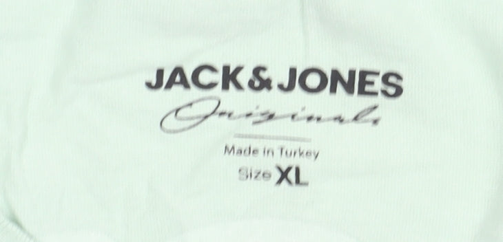 Unisex Adults UK Size XL JACK & JONES Green Basic T-Shirt