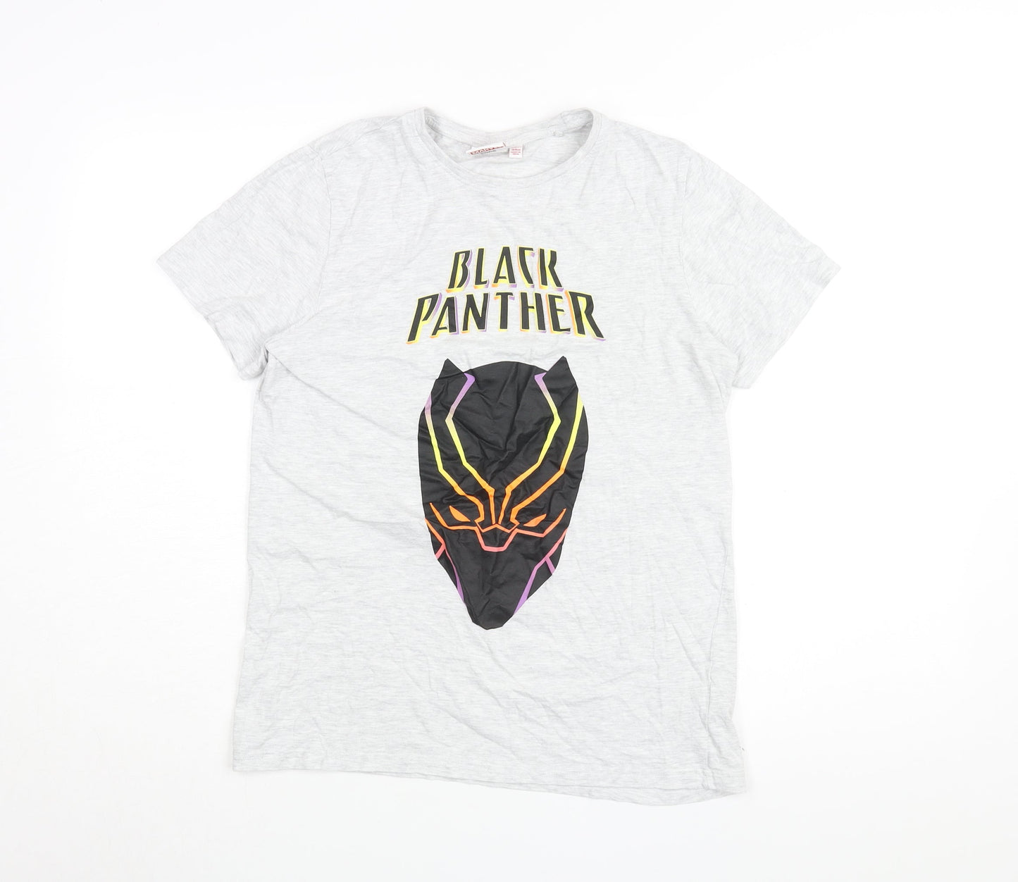 Marvel Unisex Kids Grey Black Panther T-Shirt 13-14 Years