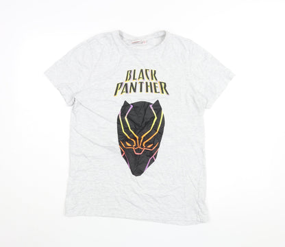 Marvel Unisex Kids Grey Black Panther T-Shirt 13-14 Years