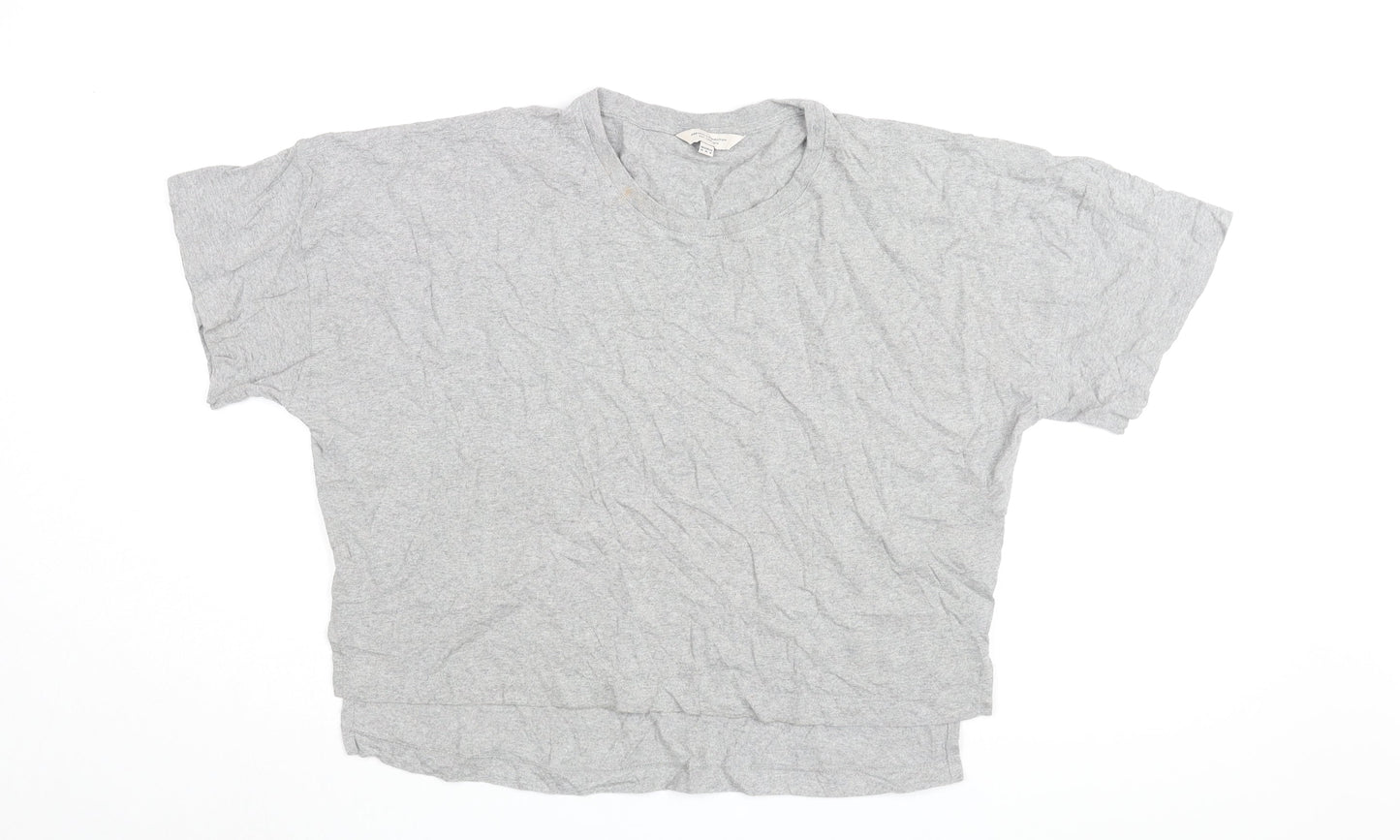 French Connection Women's Grey Crew Neck Basic Tee Size 12