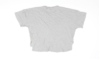 French Connection Women's Grey Crew Neck Basic Tee Size 12