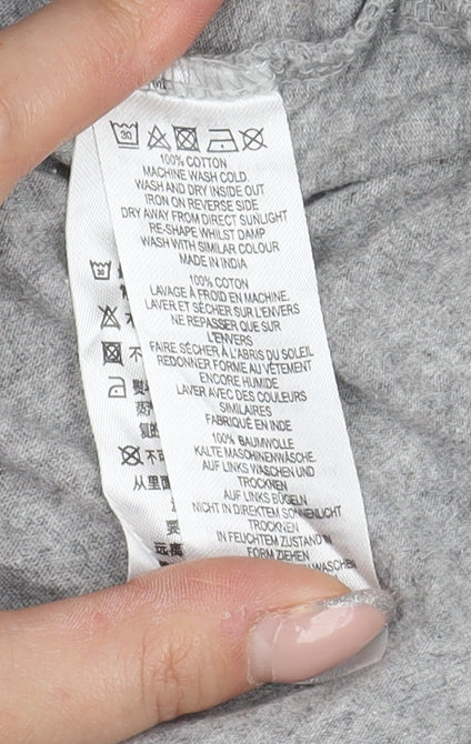 French Connection Women's Grey Crew Neck Basic Tee Size 12