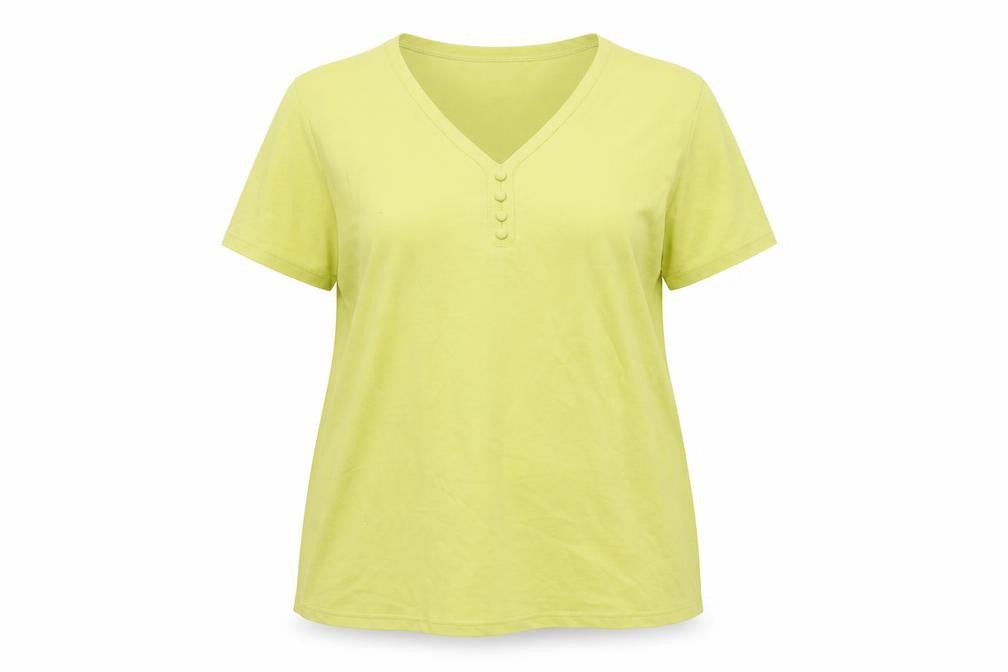 Womens UK Size 18-20 EWM Yellow Basic T-Shirt