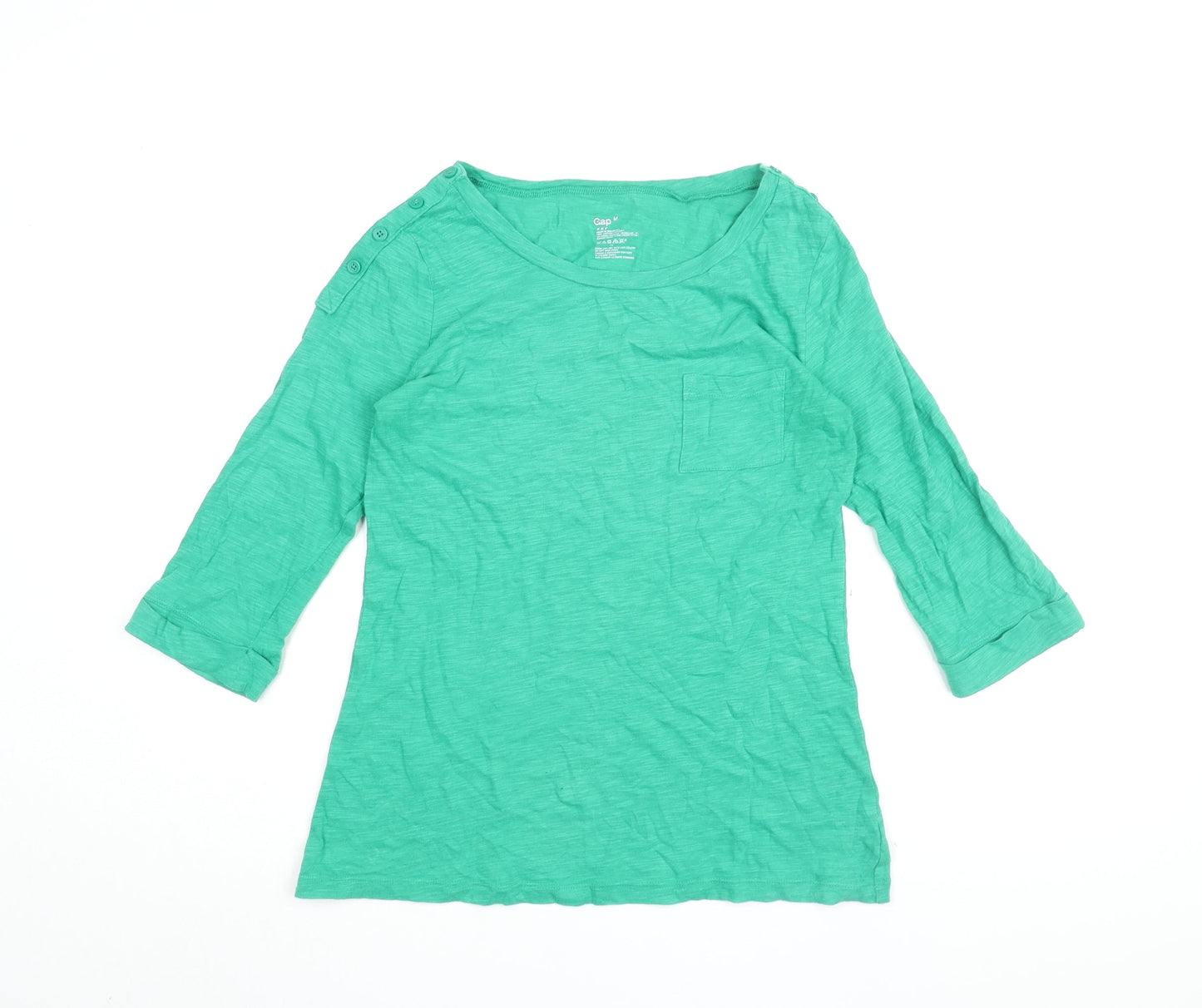 Womens UK Size M Gap Green Basic T-Shirt