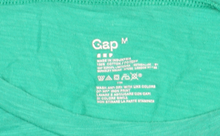Womens UK Size M Gap Green Basic T-Shirt