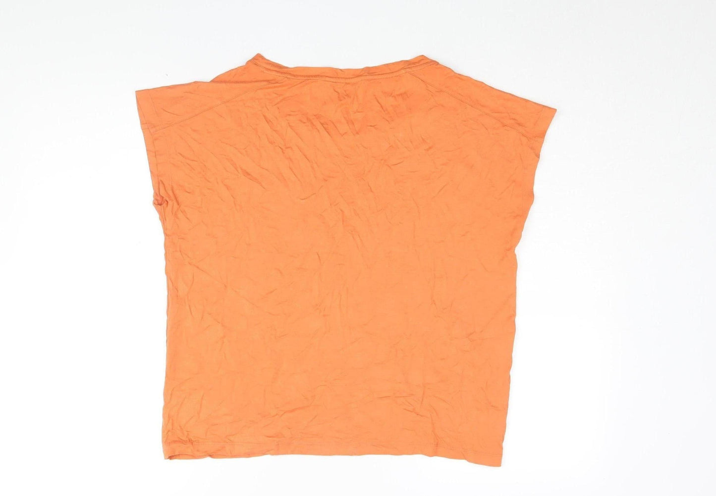 Great Plains Women's Orange Basic T-Shirt Size 12