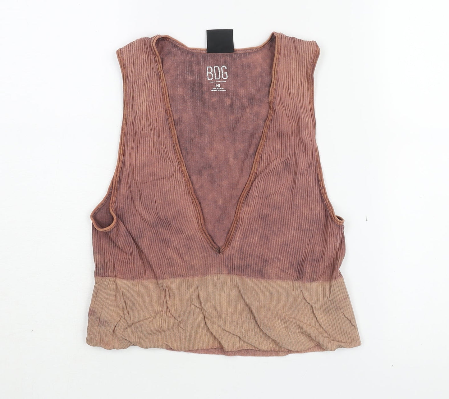 Womens UK Size L BDG Brown Basic Tank