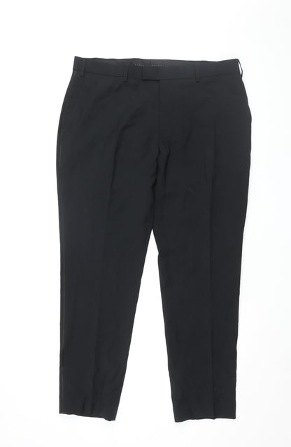 Moss Men's Black Slim Dress Pants, Size 36