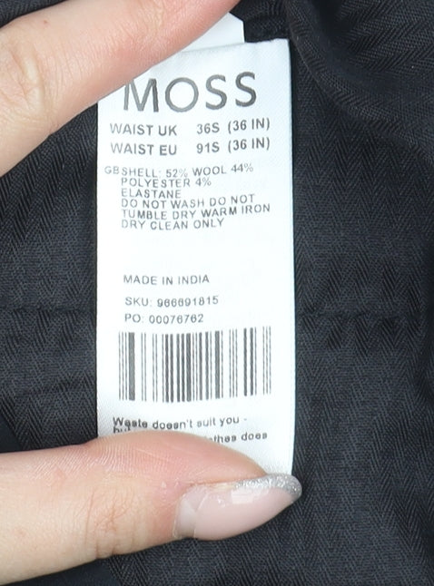 Moss Men's Black Slim Dress Pants, Size 36