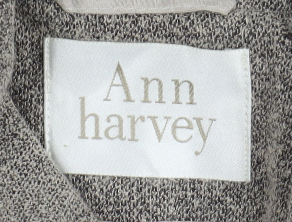 Ann Harvey Women's Grey Blazer Size 16 Two-Button