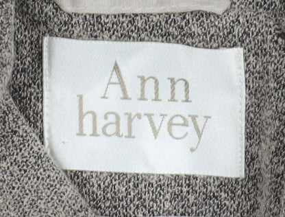 Ann Harvey Women's Grey Blazer Size 16 Two-Button