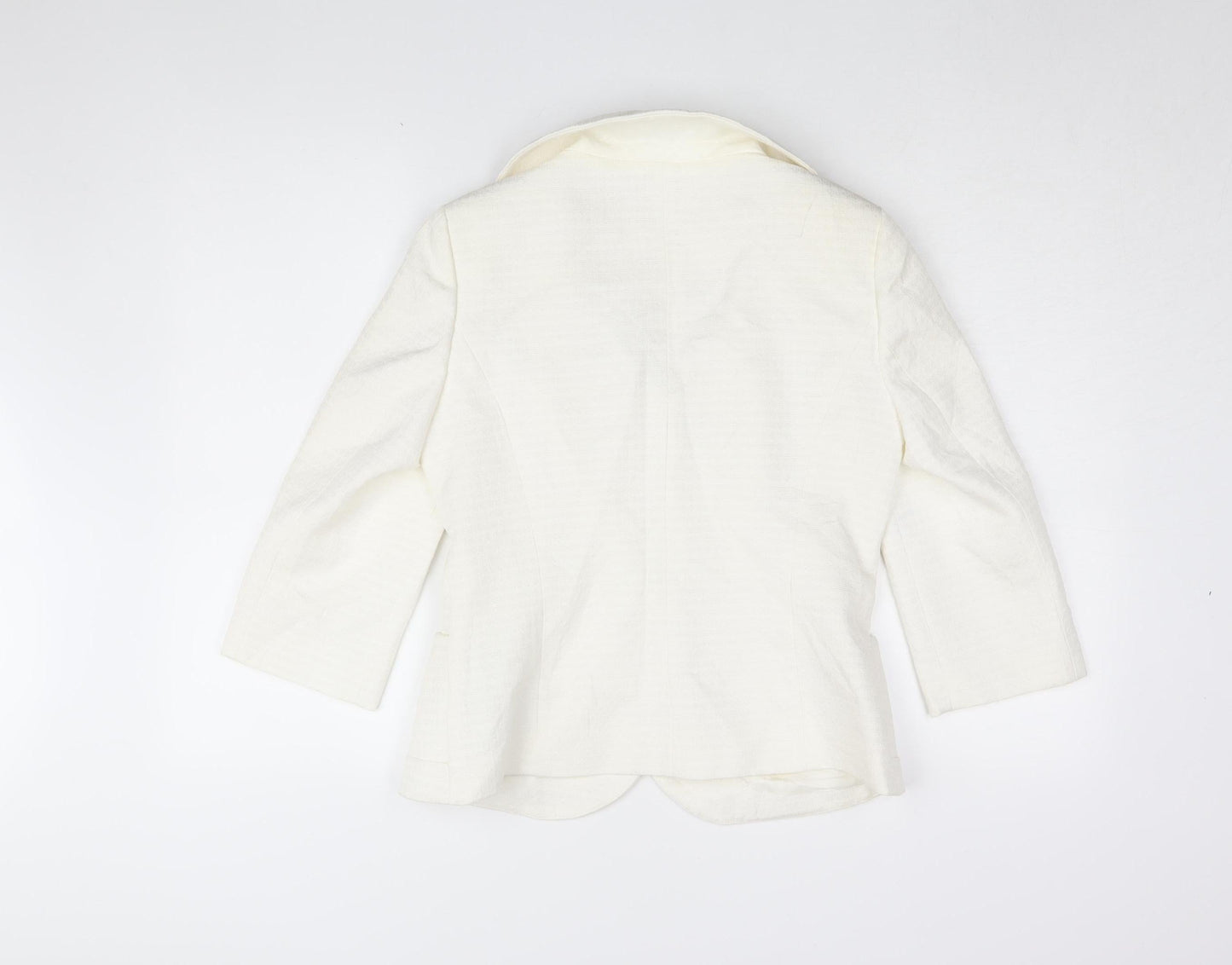 Next Women's Ivory Blazer UK 12 3/4 Sleeve