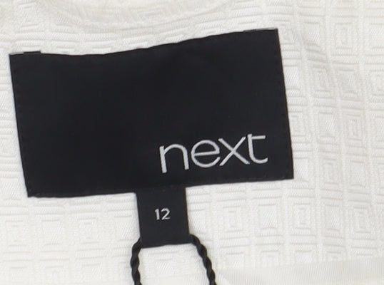 Next Women's Ivory Blazer UK 12 3/4 Sleeve