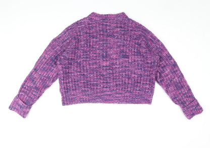 Womens UK Size S Bershka Multicoloured Pullover Jumper