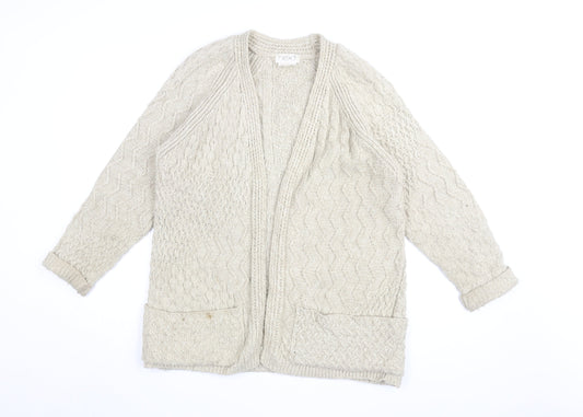 Womens UK Size 10 NEXT Beige Cardigan Jumper
