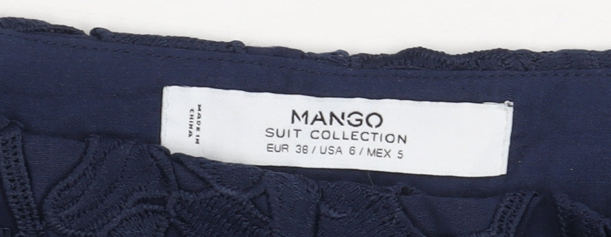 Mango Women's Blue Culotte Shorts, Size 10