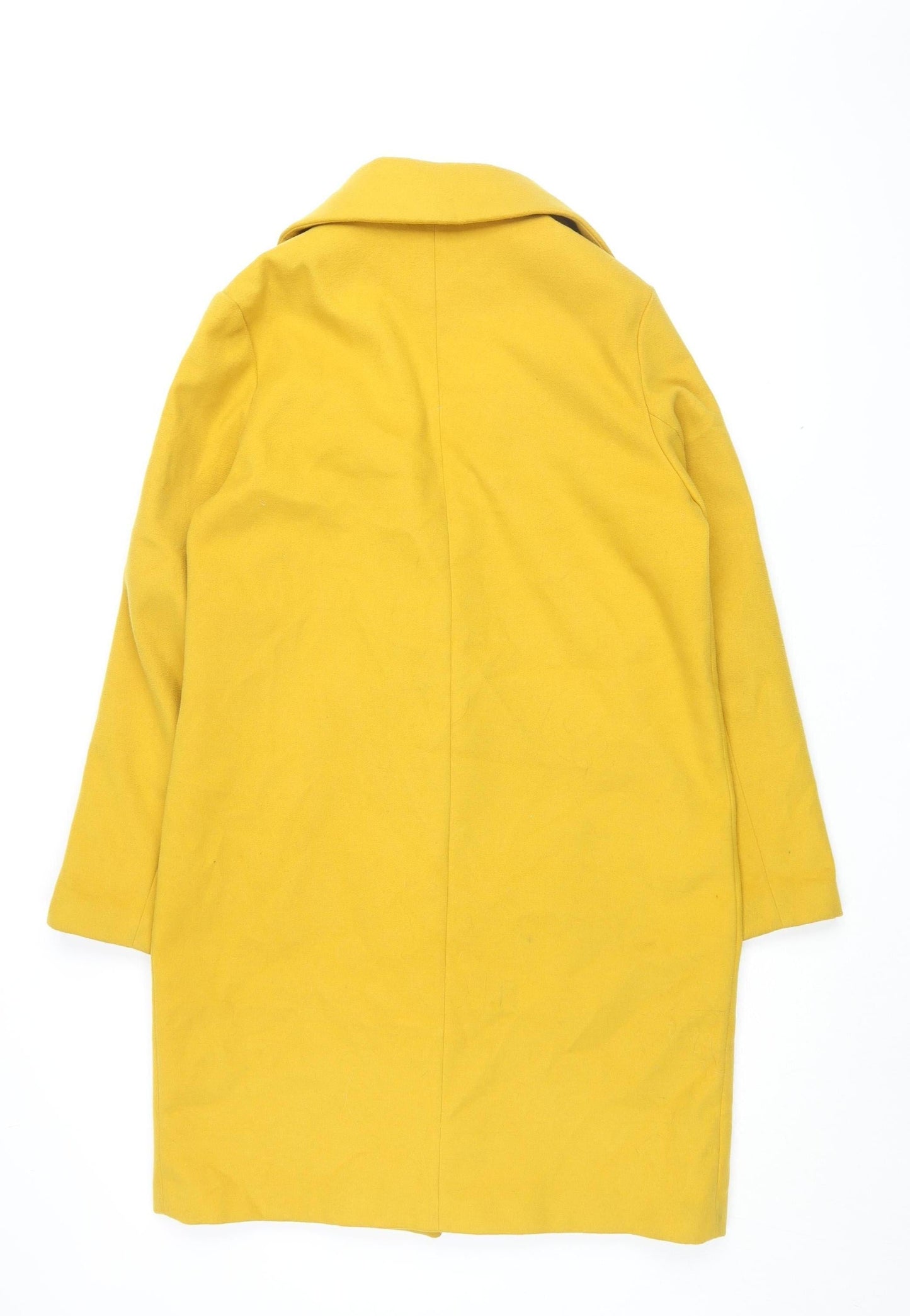 New Look Women's Yellow Overcoat - Size 10