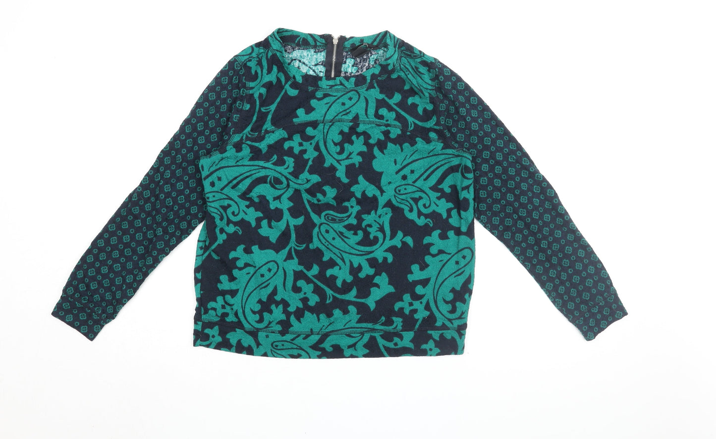 Womens UK Size 10 H&M Green Tunic Blouse